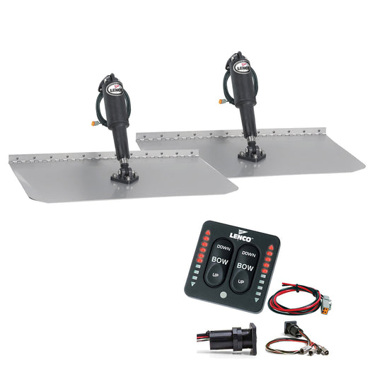 Lenco 12 x 18 Standard Trim Tab Kit wLED Indicator Switch Kit 12V TT12X18I