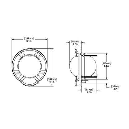 Ritchie SSPR2 SuperSport Compass  Dash Mount  Black SSPR2