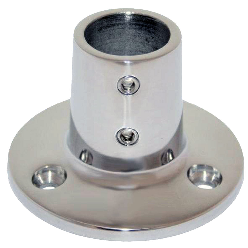 Whitecap 1 OD 90 Degree Round Base SS Rail Fitting 6139C