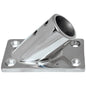 Whitecap  OD 45 Degree Rectangle Base SS Rail Fitting 6015C