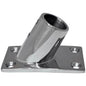 Whitecap  OD 60 Degree Rectangle Base SS Rail Fitting 6042C