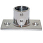 Whitecap 1 OD 90 Degree 2Hole Rectangle Base SS Rail Fitting 6195