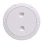 Beckson 6 Smooth Center ScrewOut Deck Plate  White DP60W