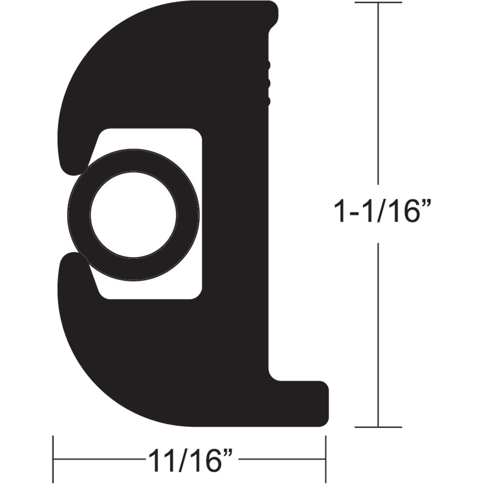 TACO Flex Vinyl Rub Rail Kit  Black wBlack Insert  70  1116 x 1116 V110809BBK702