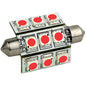Lunasea Pointed Festoon 9 LED Light Bulb  42mm  Red LLB189R2100