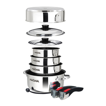 Magma 10 Piece Induction NonStick Cookware Set  Stainless Steel A103662IND
