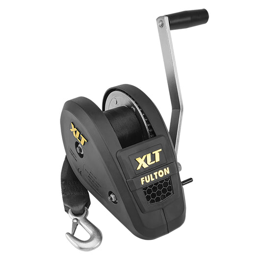 Fulton 1800lb Single Speed Winch w20 Strap Included  Black Cover 142314
