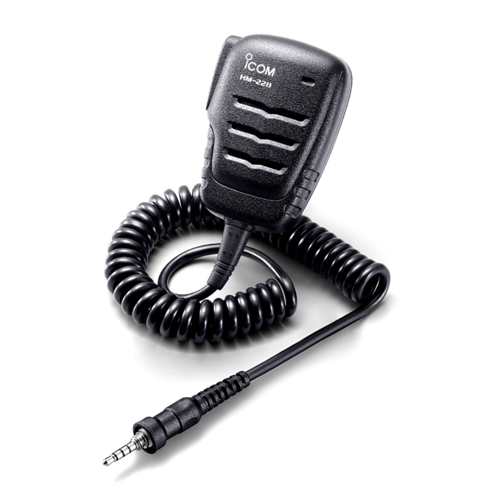 Icom HM228 Compact IPX7 Waterproof Speaker Microphone fM93D HM228