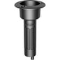 Mate Series Plastic 0 Rod  Cup Holder  Drain  Round Top  Black P1000DB