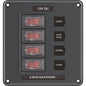 Blue Sea 4320 Circuit Breaker Switch Panel 4 Position  Gray 4320