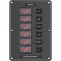 Blue Sea 4322 Circuit Breaker Switch Panel 6 Position  Gray 4322