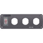 Blue Sea 4367 Water Resistant USB Accessory Panel  15A Circuit Breaker 3x Blank Apertures 4367