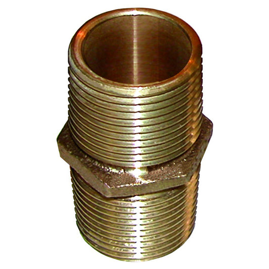 GROCO Bronze Pipe Nipple  1 NPT PN1000