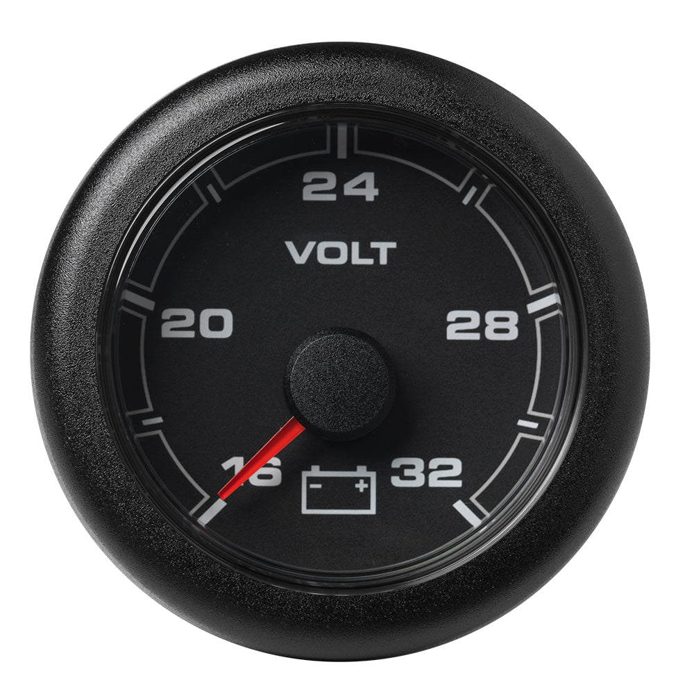 Veratron 52MM 2116 OceanLink Battery Voltage Gauge  16 to 32V  Black Dial  Bezel A2C1066120001