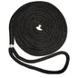 New England Ropes 38 Double Braid Dock Line  Black  15 C50541200015