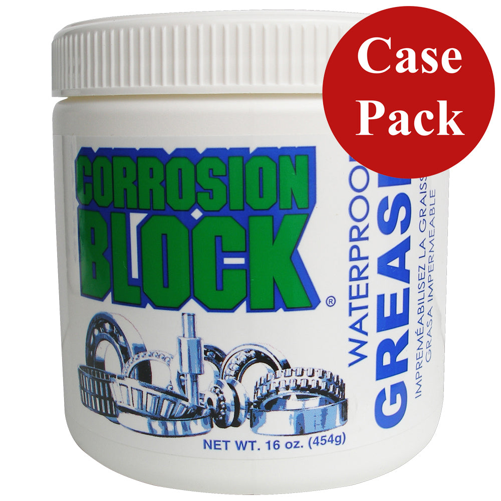 Corrosion Block High Performance Waterproof Grease  16oz Tub  NonHazmat NonFlammable  NonToxic Case of 6 25016CASE