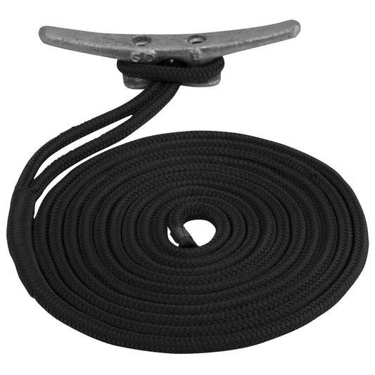 SeaDog Double Braided Nylon Dock Line  38 x 20  Black 302110020BK1