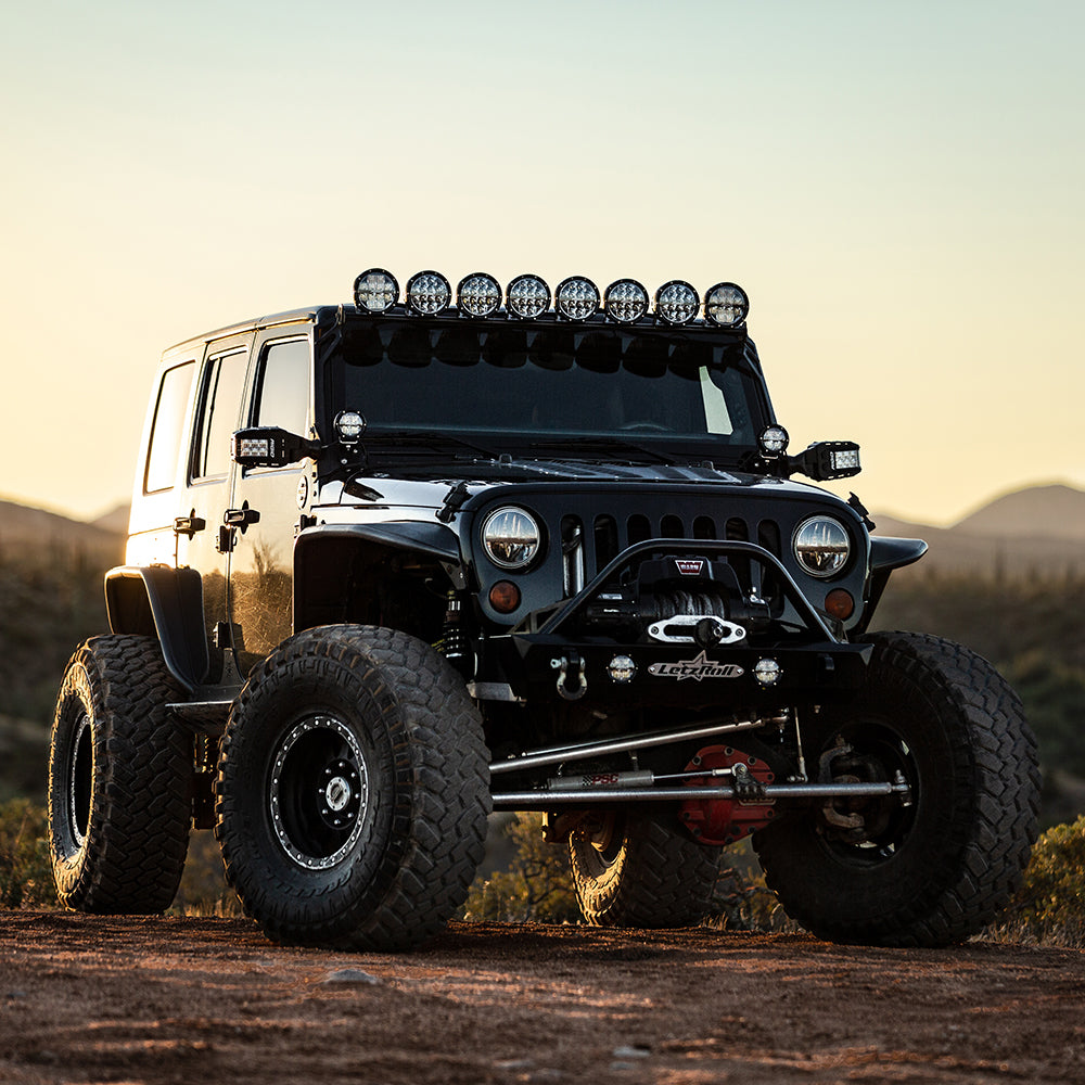 RIGID Industries 360Series 4 LED OffRoad Fog Light Drive Beam wRed Backlight  Black Housing 36116