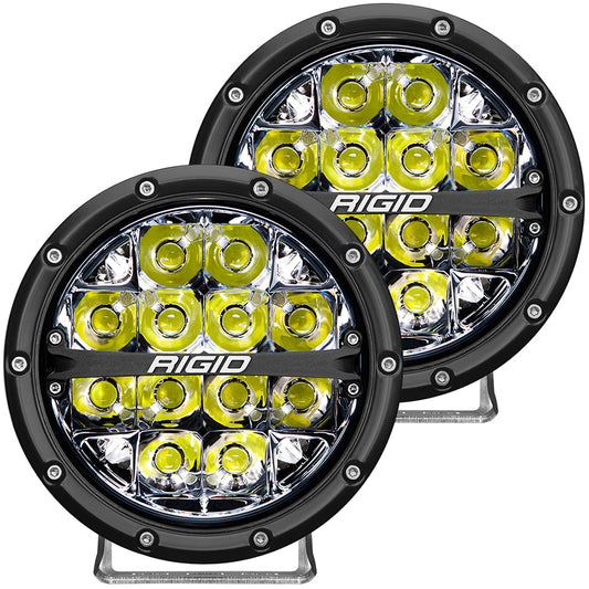 RIGID Industries 360Series 6 LED OffRoad Fog Light Spot Beam wWhite Backlight  Black Housing 36200