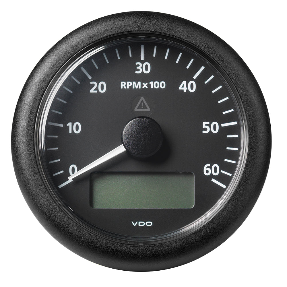 Veratron 338 85MM ViewLine Tachometer wMultiFunction Display  0 to 6000 RPM  Black Dial  Bezel A2C59512393
