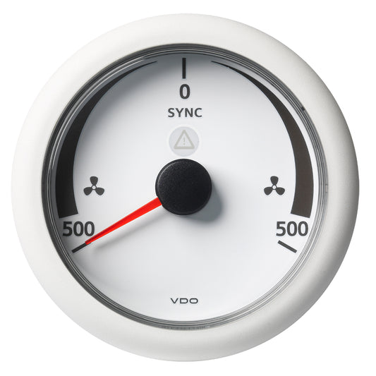 Veratron 338 85MM ViewLine Synchronizer 500500 RPM  8 to 32V  White Dial  Bezel A2C59512403