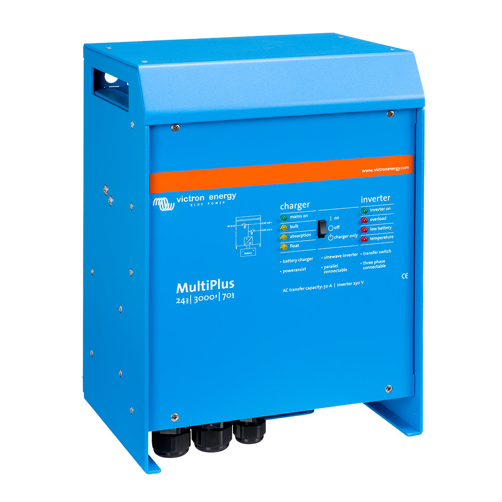 Victron MultiPlus InverterCharger 24VDC  3000VA 120VAC w 70AMP Battery Charger  50AMP Transfer Switch PMP243021102