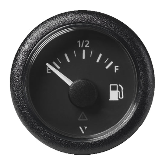 Veratron 52MM 2116 ViewLine Fuel Level Gauge EmptyFull  240335 OHM  Black Dial  Round Bezel A2C59514094