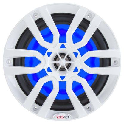 DS18 HYDRO 65 2Way Marine Speakers wRGB LED Lights 300W  White NXL6