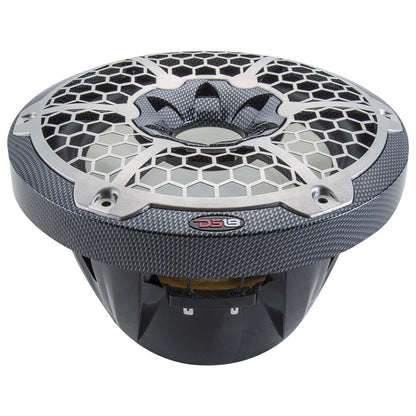 DS18 HYDRO 10 Subwoofer wRGB Lights  600W  Carbon Fiber CF10SUB