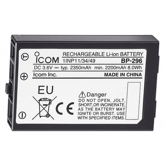 Icom BP296 LiIon Battery  36V  2350mAh fM37 BP296