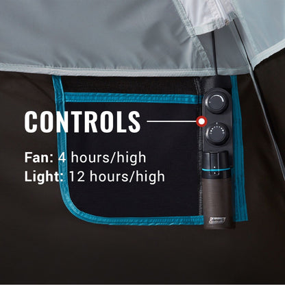 Coleman OneSource Rechargeable 4Person Camping Dome Tent wAirflow System  LED Lighting 2000035457