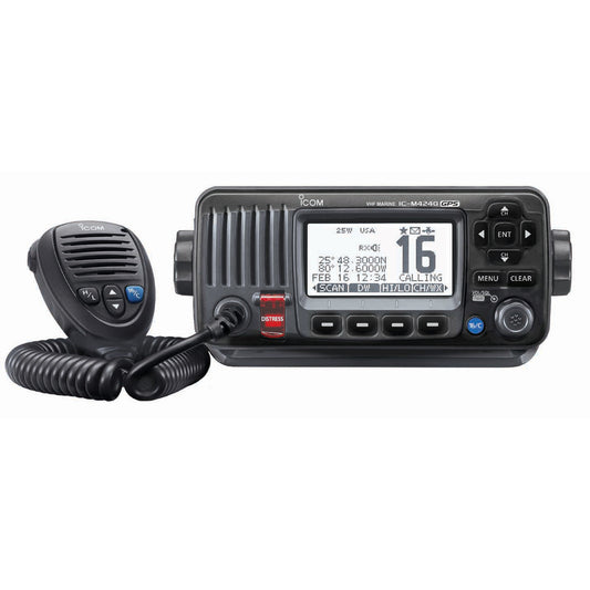 Icom M424G Fixed Mount VHF wBuiltIn GPS  Black M424G 41