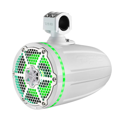DS18 Hydro 65 Neodymium Wakeboard Speakers with 1 Driver and RGB LED Lights  450W  White NXLX6TPNEOWH