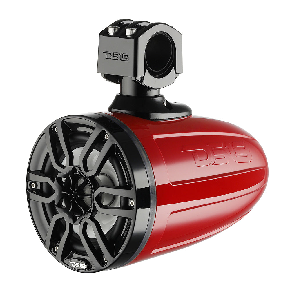 DS18 X Series HYDRO 8 Wakeboard Pod Tower Speaker wRGB LED Light  375W  Red NXLX8TPRD