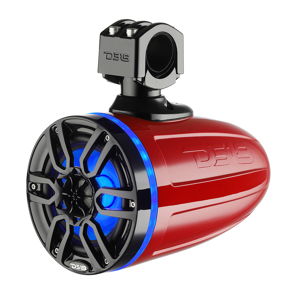 DS18 X Series HYDRO 8 Wakeboard Pod Tower Speaker wRGB LED Light  375W  Red NXLX8TPRD