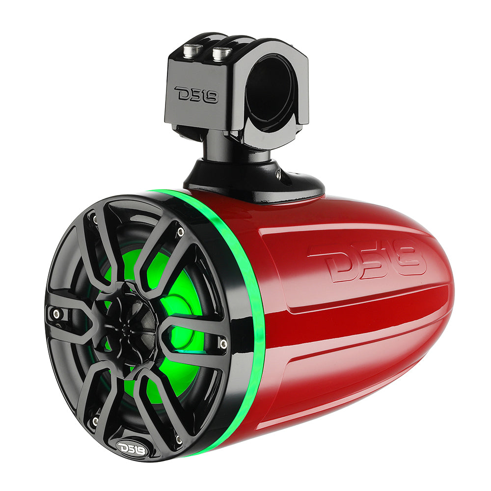 DS18 X Series HYDRO 8 Wakeboard Pod Tower Speaker wRGB LED Light  375W  Red NXLX8TPRD