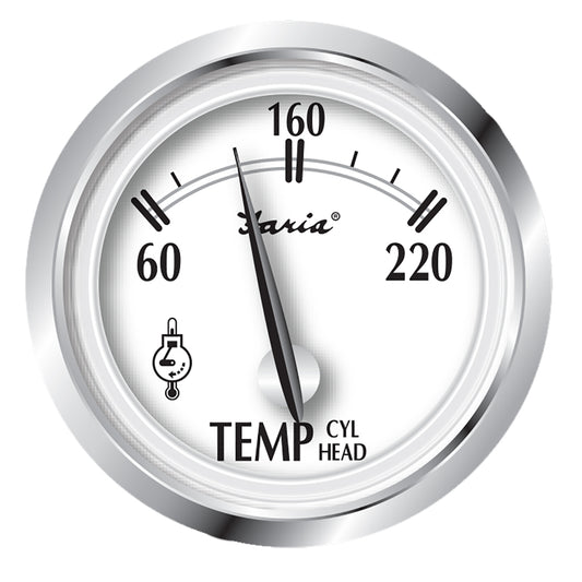 Faria Newport SS 2 Cylinder Head Temperature Gauge wSender  60 to 220 F 25011