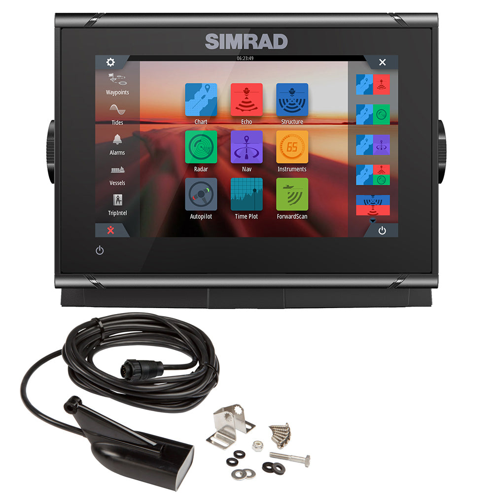 Simrad GO7 XSR ChartplotterFishfinder wHDI Transom Mount Transducer  CMAP Discover Chart 00014326002