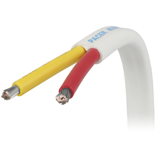 Pacer 82 AWG Safety Duplex Cable  Flat Cable  RedYellow  100 W82RYW100