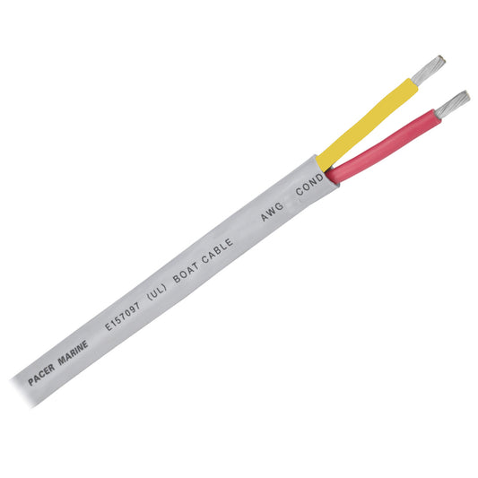 Pacer 102 AWG Round Safety Duplex Cable  RedYellow  250 WR102RYW250
