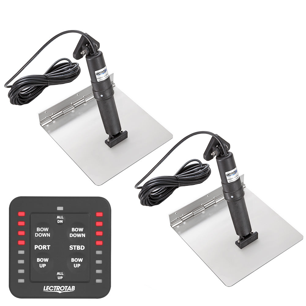 Lectrotab XKA Stainless Steel Trim Tab Kit wOneTouch Control  12 x 9 XKASL12X9