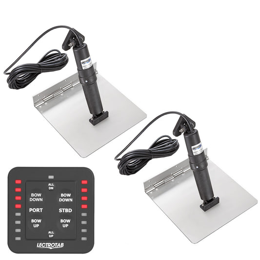 Lectrotab XKA Stainless Steel Trim Tab Kit wOneTouch Control  12 x 12 XKASL12X12