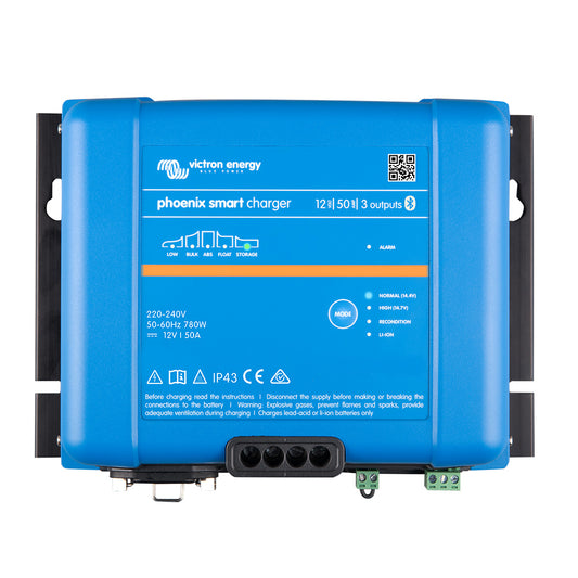 Victron Phoenix Smart IP43 Charger 1250 3 120240VAC Requires 515P Mains Cord PSC125053095