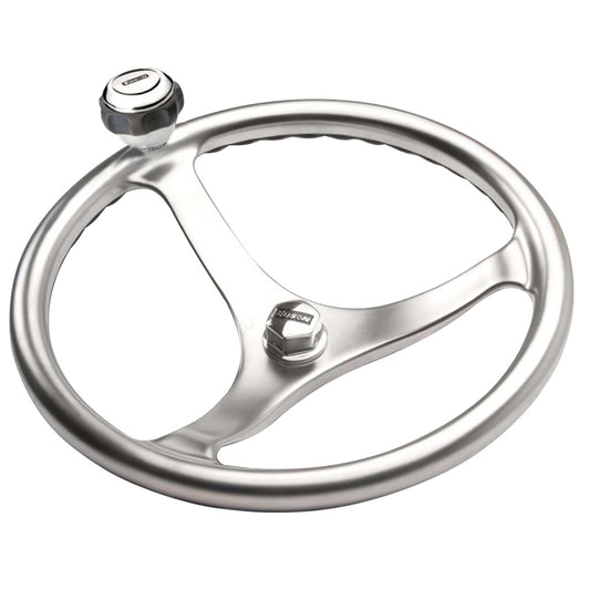 Edson Satin Finish Stainless Steel ComfortGrip 13 PowerWheel wKnob  Nut 1710WB13WBKIT