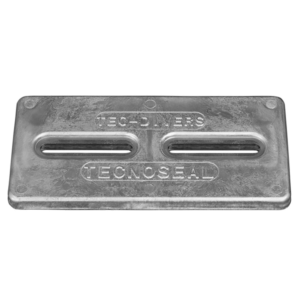 Tecnoseal Rectangular Zinc Plate Anode wInserts  12 x 6 x 1 TECDIVERSD