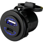 SeaDog Round Dual USB  USBC Power Socket 4265161