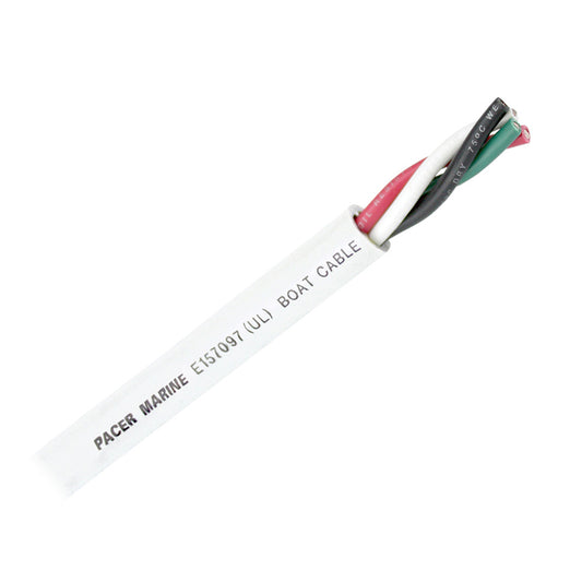 Pacer Round 4 Conductor Cable  100  124 AWG  Black Green Red  White WR124100