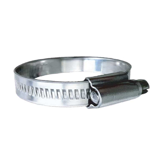Trident Marine 316 SS NonPerforated Worm Gear Hose Clamp  1532 Band  114  134 Clamping Range  10Pack  SAE Size 20