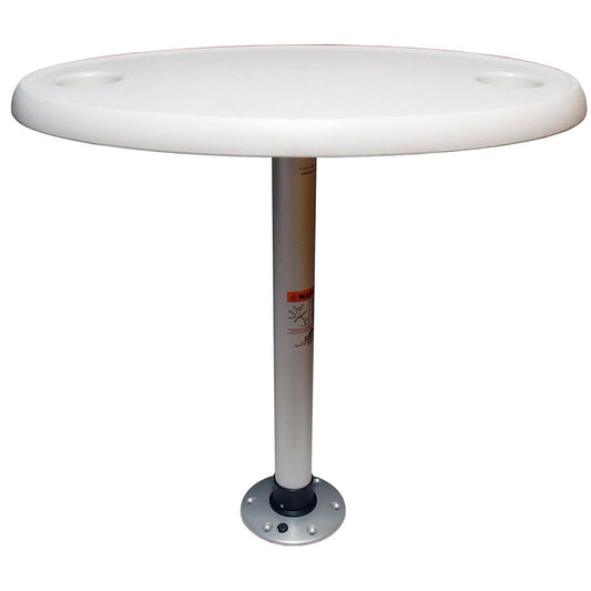 Springfield White Oval Table Package  18 x 30 Threadlock 1690106
